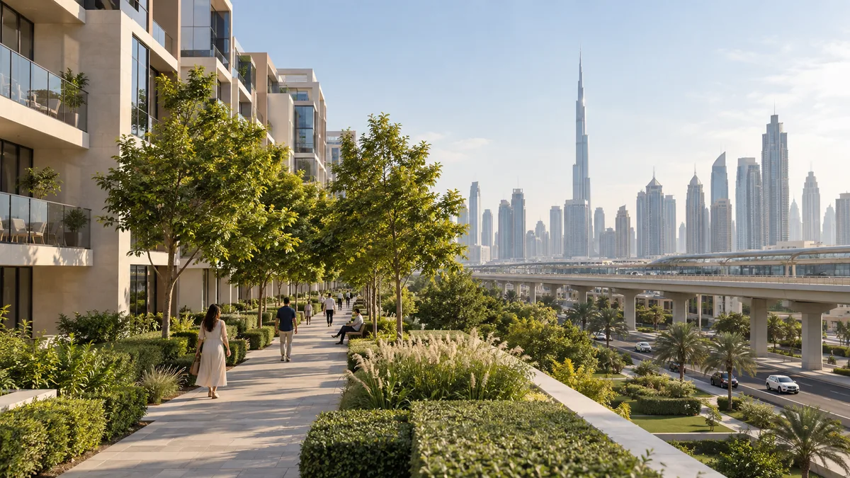 Dubai residential community balancing commute and lifestyle