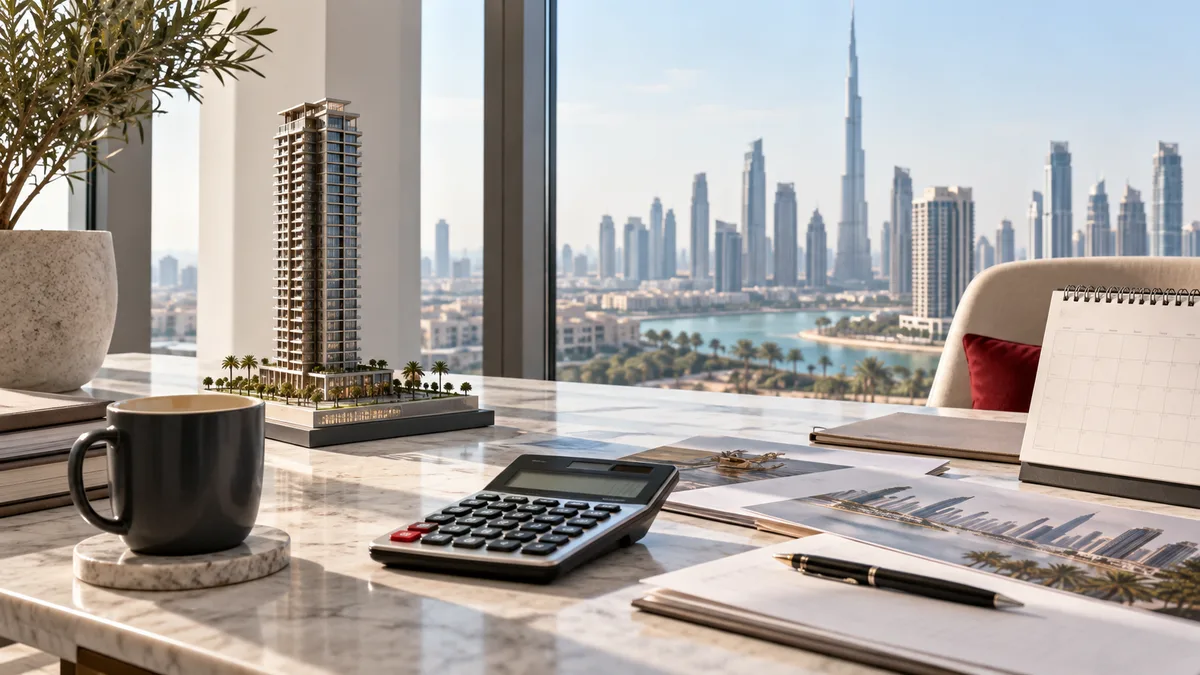 Calculator and building model for reviewing an off-plan payment plan