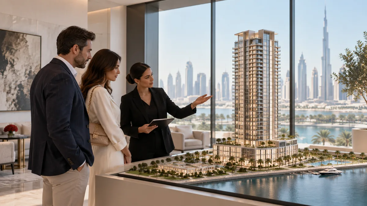 Architectural model used to review Dubai project facts